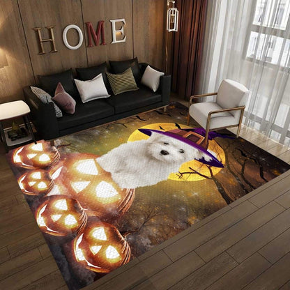 Maltese Halloween Night Rectangle Rug