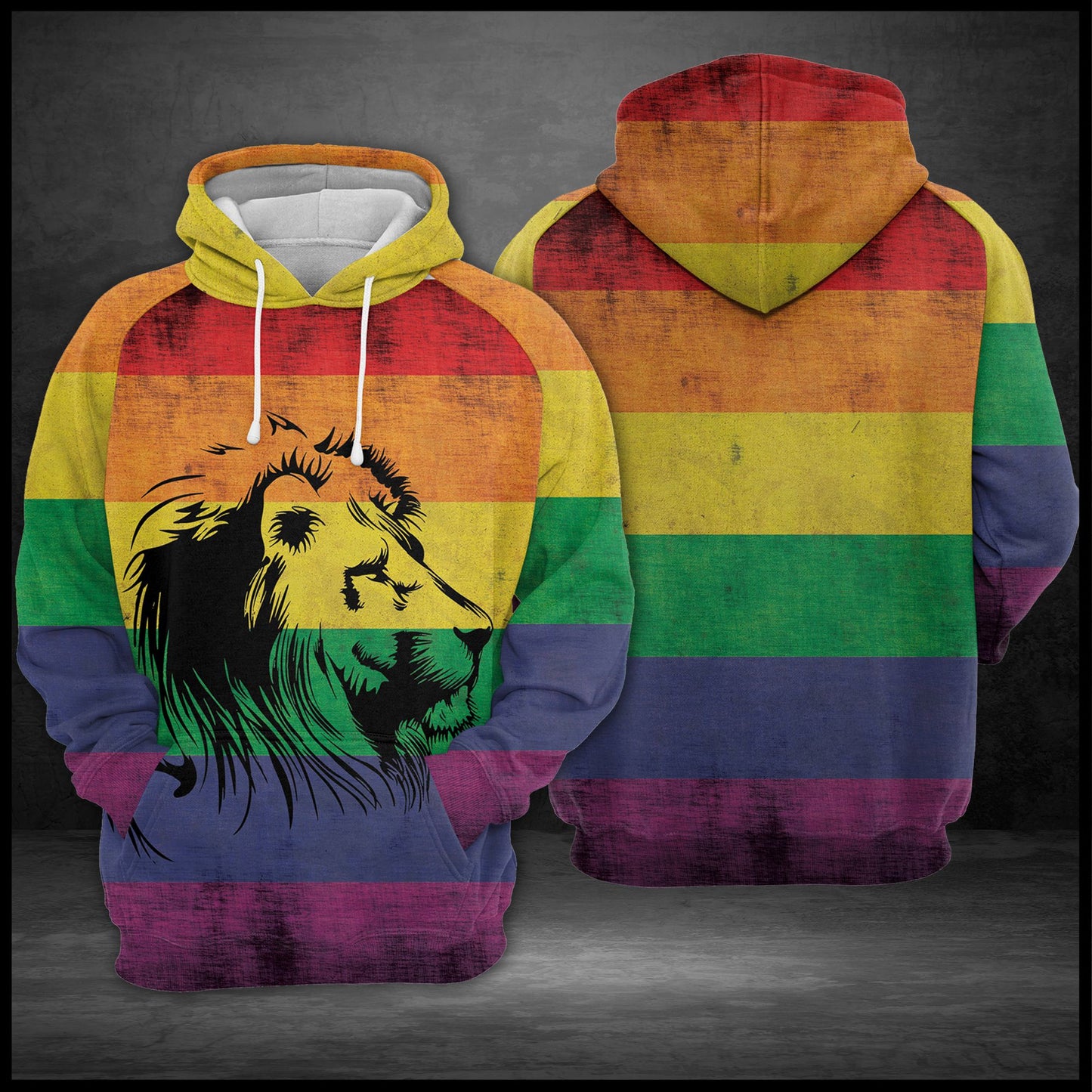 Lion LGBT G5904 - All Over Print Unisex Hoodie