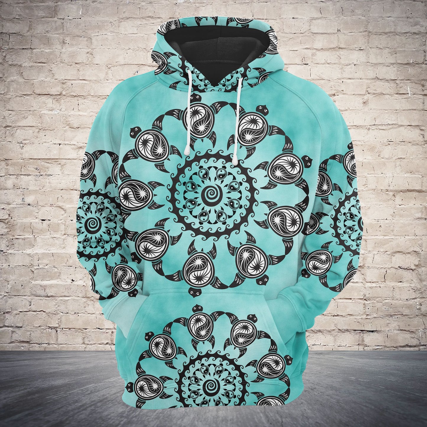 Turtle Mandala TG5904 - All Over Print Unisex Hoodie unisex womens & mens, couples matching, friends, funny family christmas holiday hoodie gifts (plus size available)