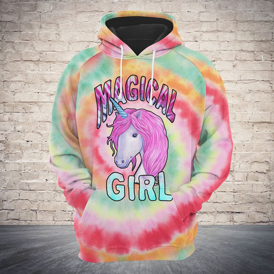 Unicorn Magical Girl TG5903 - All Over Print Unisex Hoodie