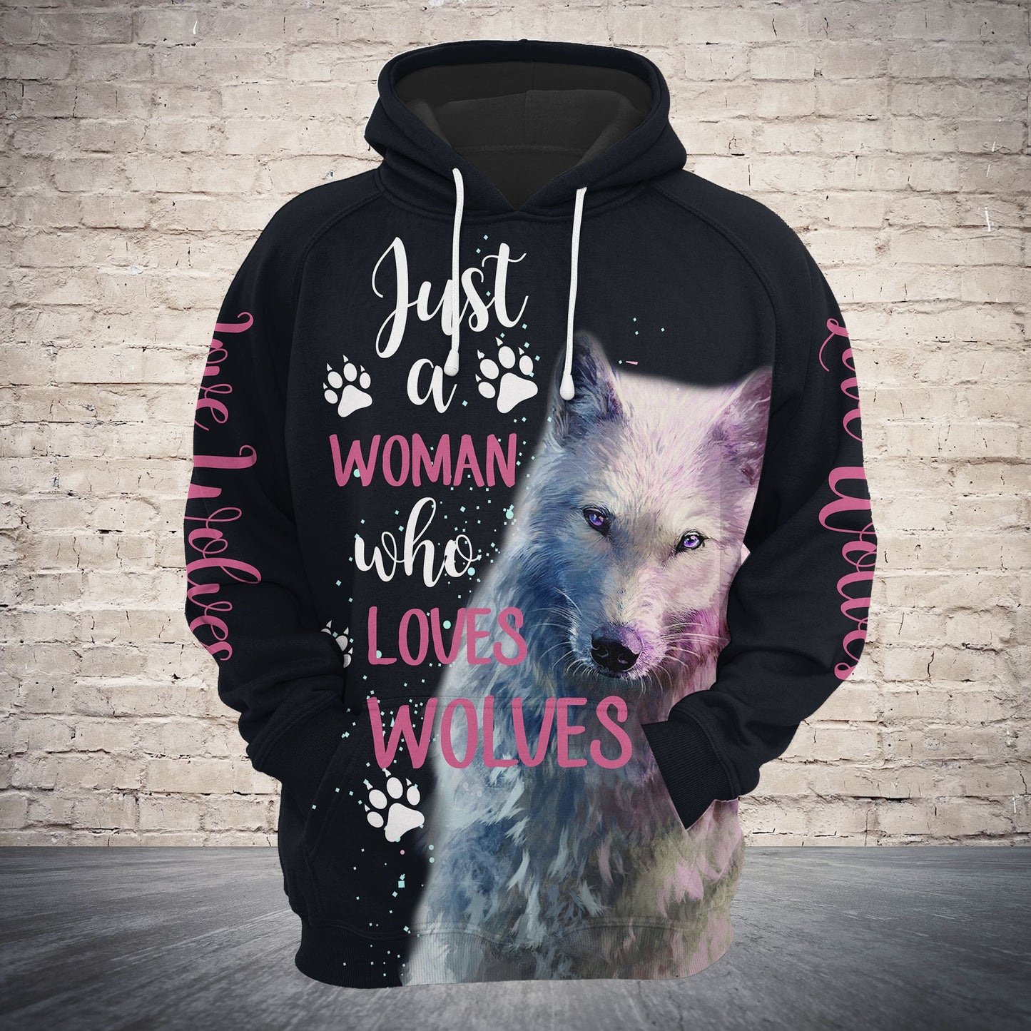 Just A Woman Who Love Wolves TG5904 - All Over Print Unisex Hoodie