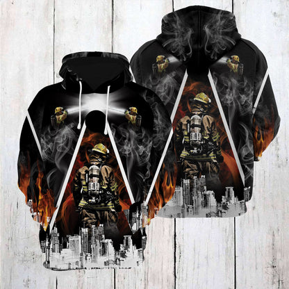 Firefighter Hero T409 - All Over Print Unisex Hoodie