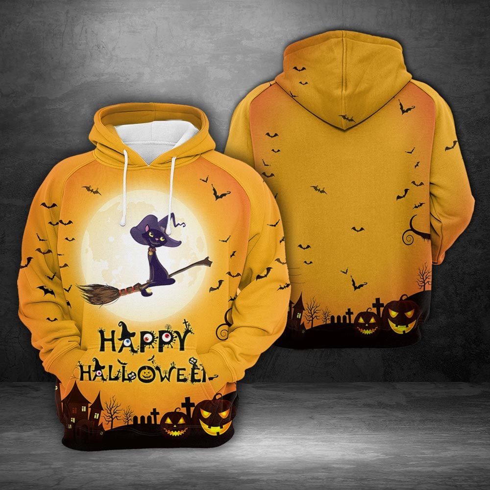 Black Cat Halloween H4907 - All Over Print Unisex Hoodie