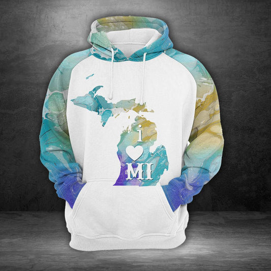 Michigan H4910 - All Over Print Unisex Hoodie