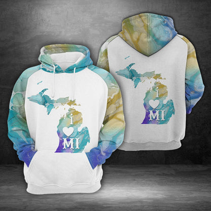 Michigan H4910 - All Over Print Unisex Hoodie