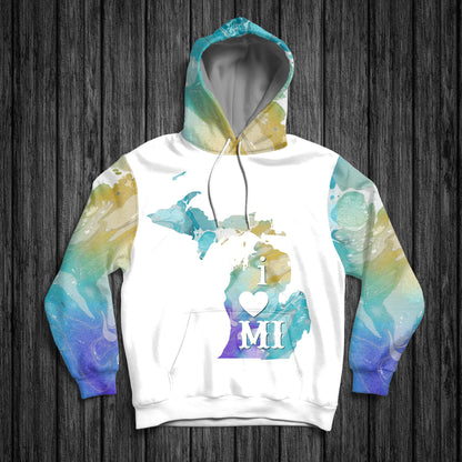 Michigan H4910 - All Over Print Unisex Hoodie