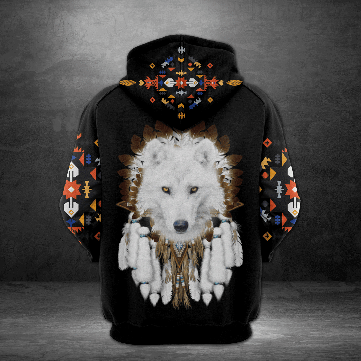 Native Wolf HT02904 - All Over Print Unisex Hoodie