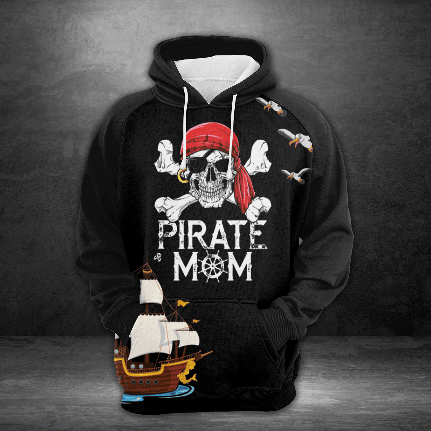 Halloween Pirates Mom HT02909 - All Over Print Unisex Hoodie