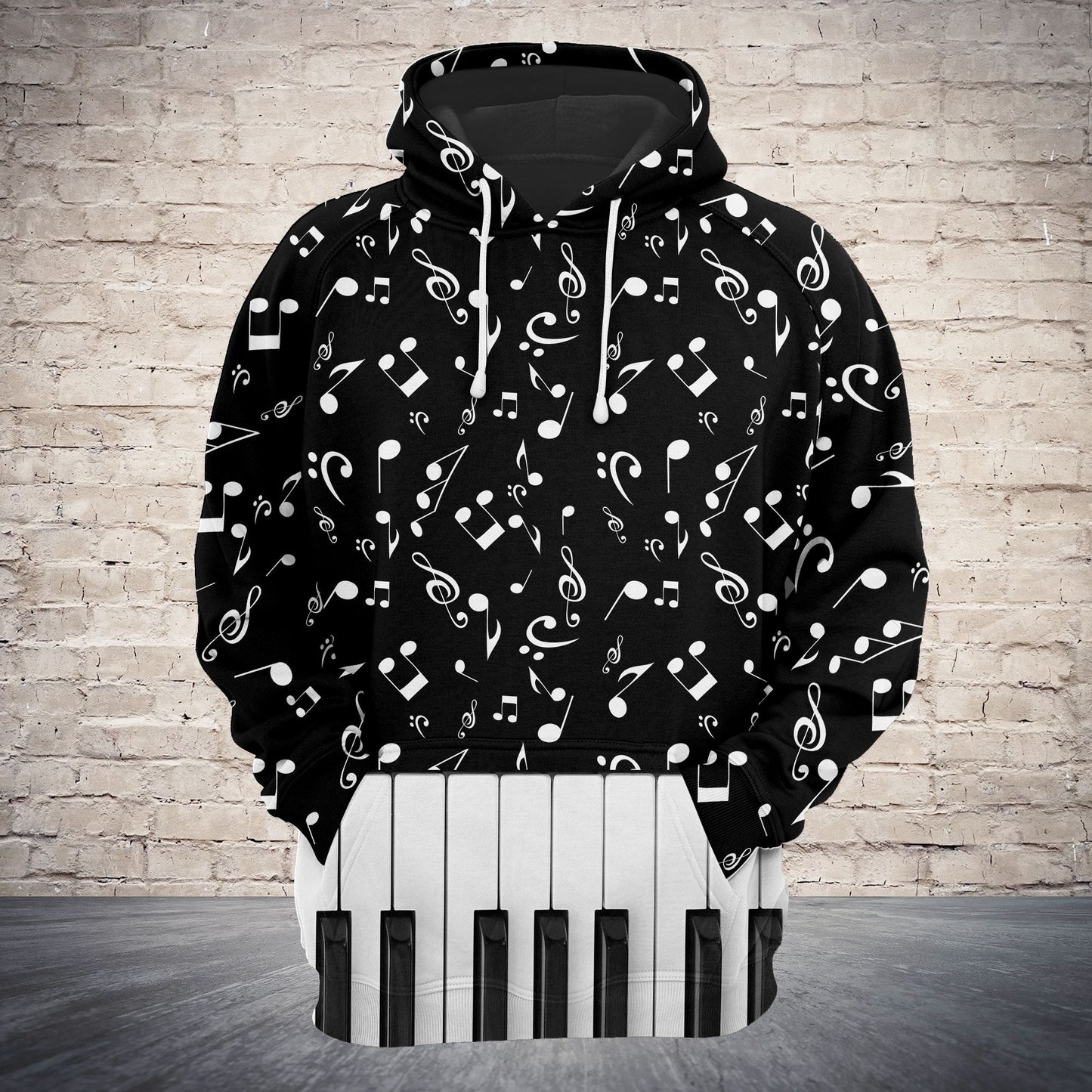 Piano Music Notes Pattern TG5907 - All Over Print Unisex Hoodie