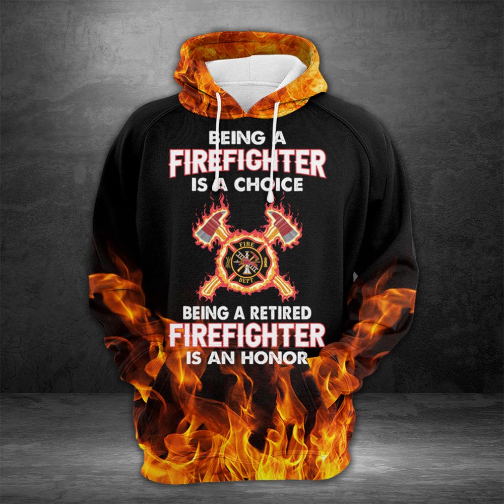 Being Firefighter HT04908 - All Over Print Unisex Hoodie
