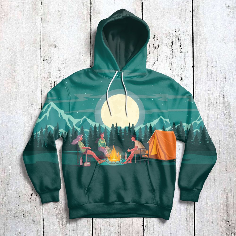 Camping Drunk HT04909 - All Over Print Unisex Hoodie