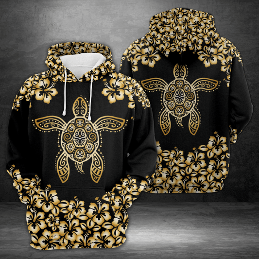 Gold Turtle HT04911 - All Over Print Unisex Hoodie