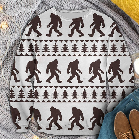 Bigfoot Pattern T709 - All Over Print Unisex Sweater