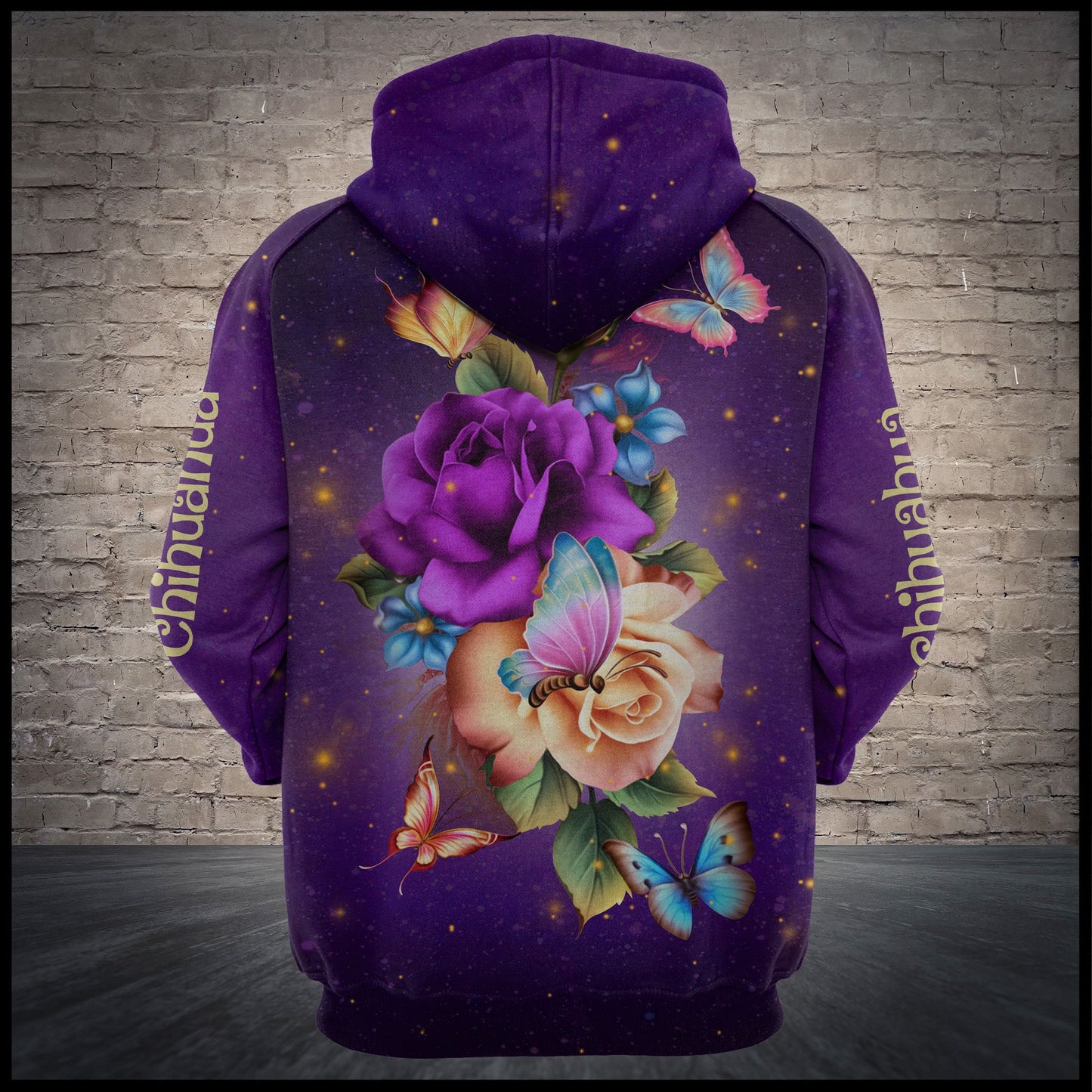 Chihuahua Flower T709 - All Over Print Unisex Hoodie