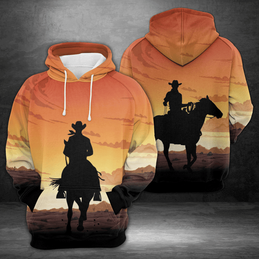 Sunset Cowboy H7901 - All Over Print Unisex Hoodie