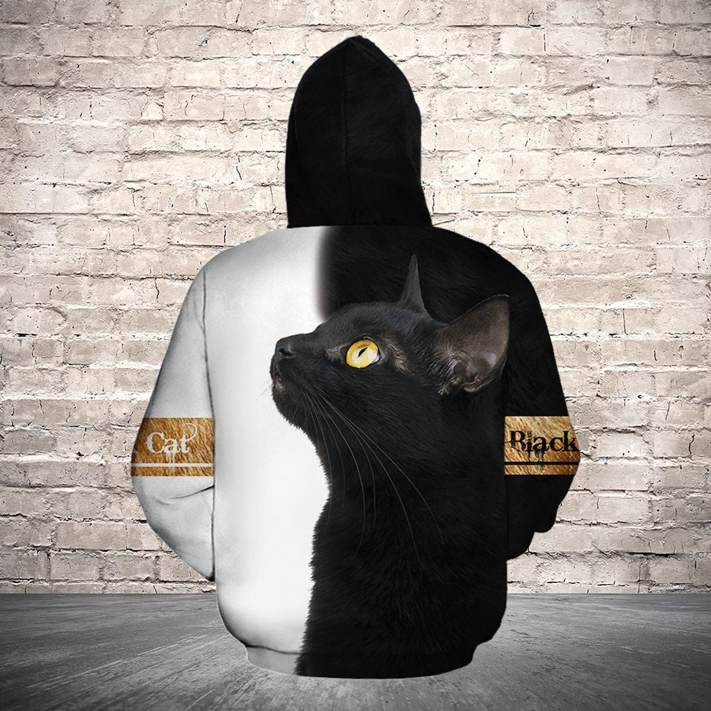 3D Black Cat G5907 - All Over Print Unisex Hoodie