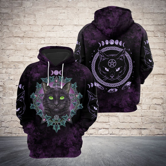 Black Cat Witchcraft G5908 - All Over Print Unisex Hoodie