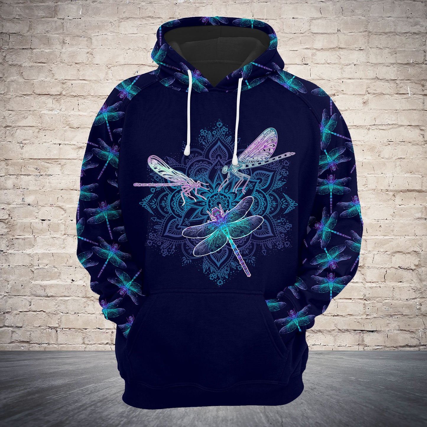 Blue Dragonfly Mandala G5908 - All Over Print Unisex Hoodie