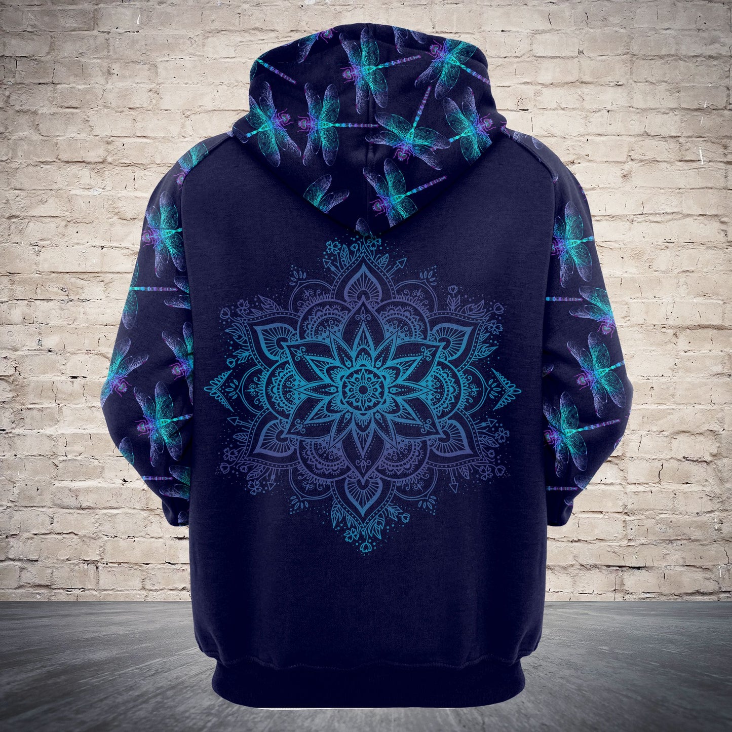 Blue Dragonfly Mandala G5908 - All Over Print Unisex Hoodie