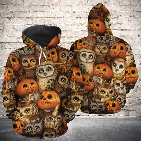 3D Owl Halloween G5908 - All Over Print Unisex Hoodie