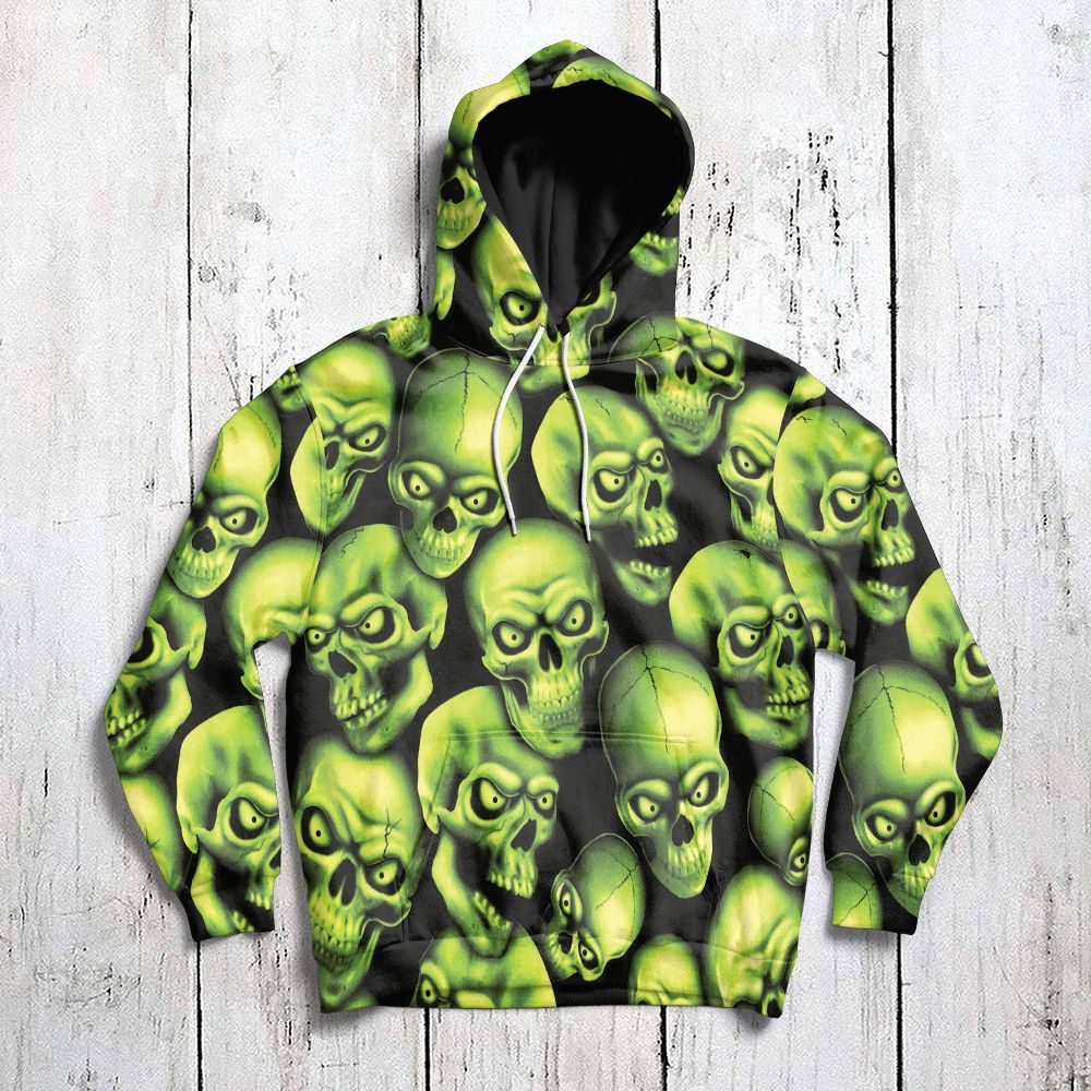 Green Toxic Skull H8905 - All Over Print Unisex Hoodie