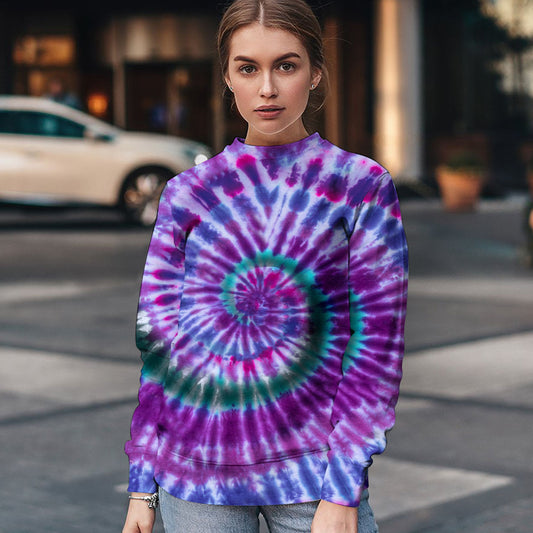 Tie Dye Purple Color T809 - All Over Print Unisex Sweater