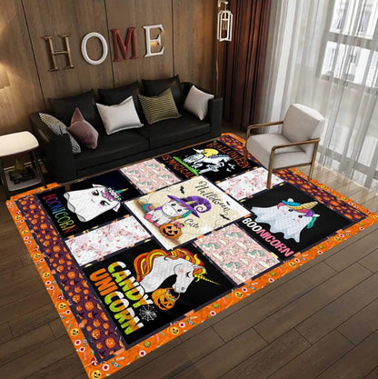 Unicorn Halloween D0809 Rectangle Rug