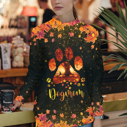 Dog Mom Autumn T809 - All Over Print Unisex Sweater