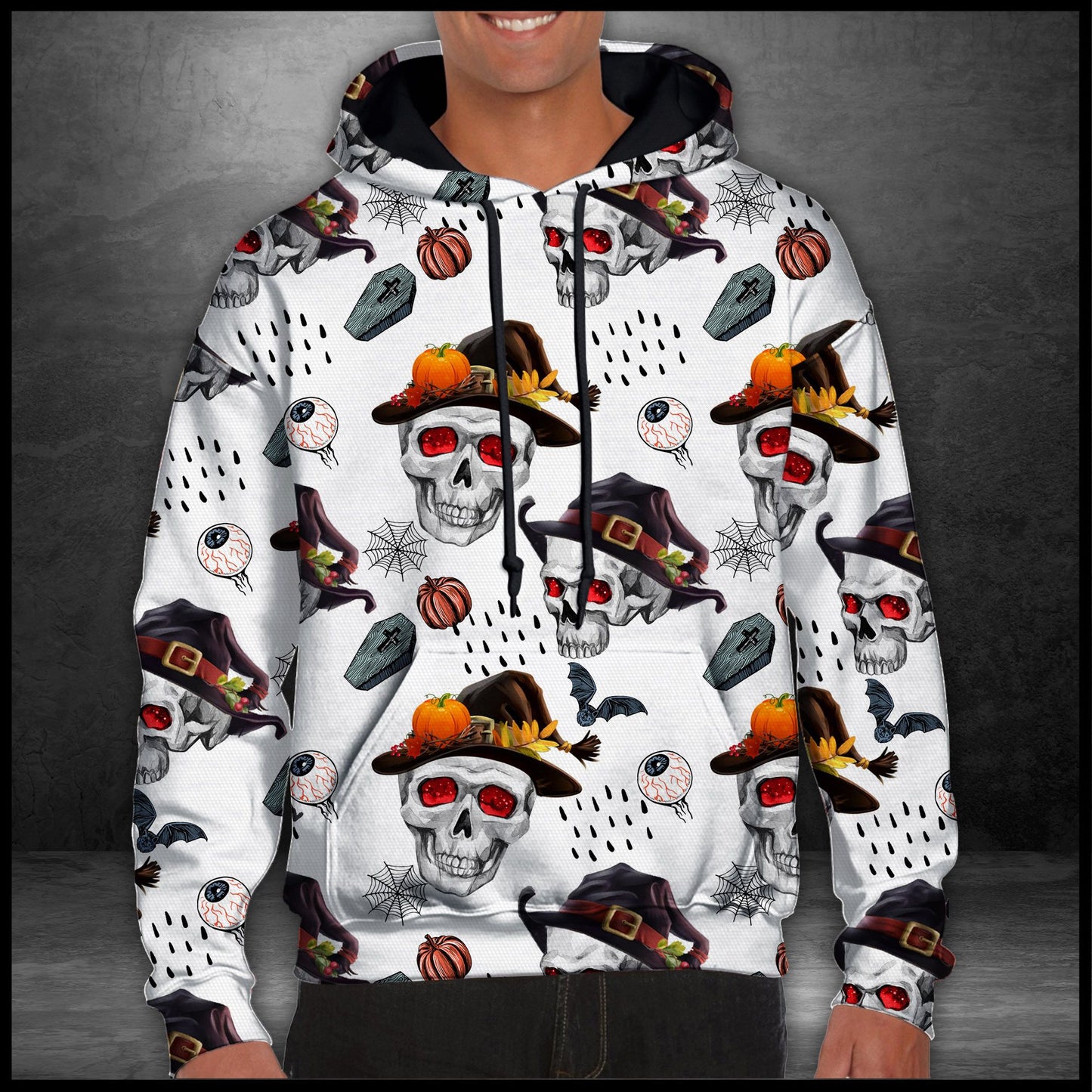 Skull Halloween T809 - All Over Print Unisex Hoodie