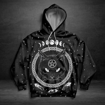 Black Cat Witch G5909 - All Over Print Unisex Hoodie