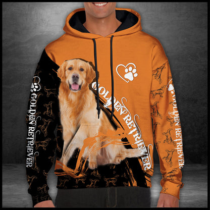 Golden Retriever Autumn T909 - All Over Print Unisex Hoodie