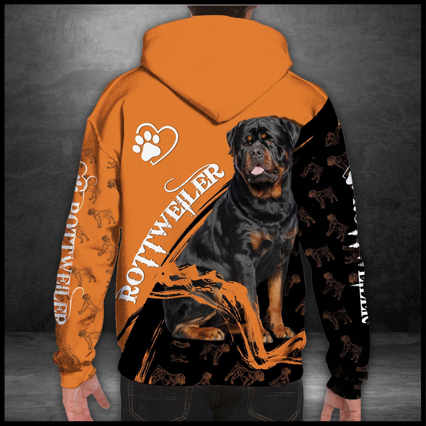 Rottweiler Autumn T909 - All Over Print Unisex Hoodie