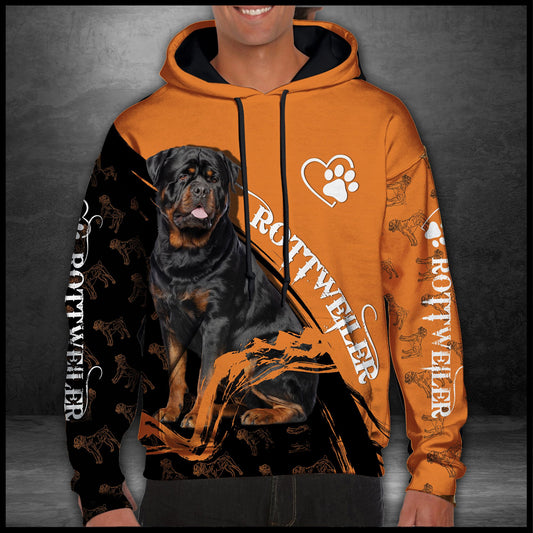 Rottweiler Autumn T909 - All Over Print Unisex Hoodie