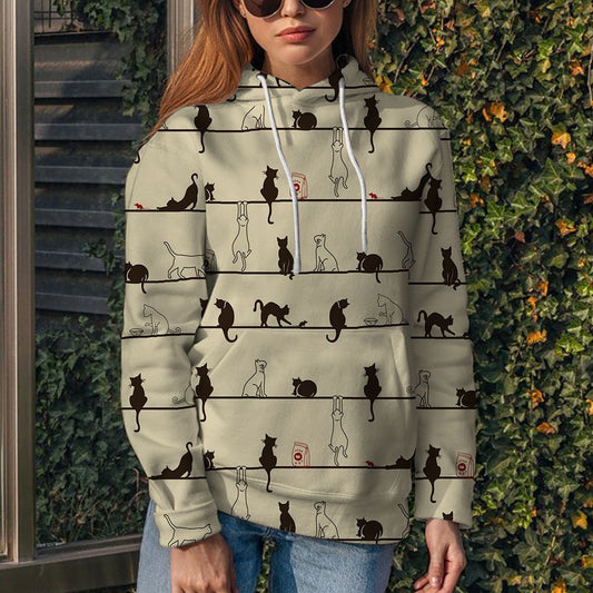 We Heart Cats G5909 - All Over Print Unisex Hoodie