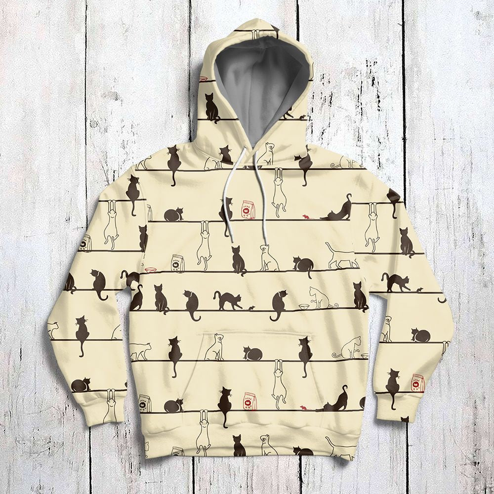 We Heart Cats G5909 - All Over Print Unisex Hoodie