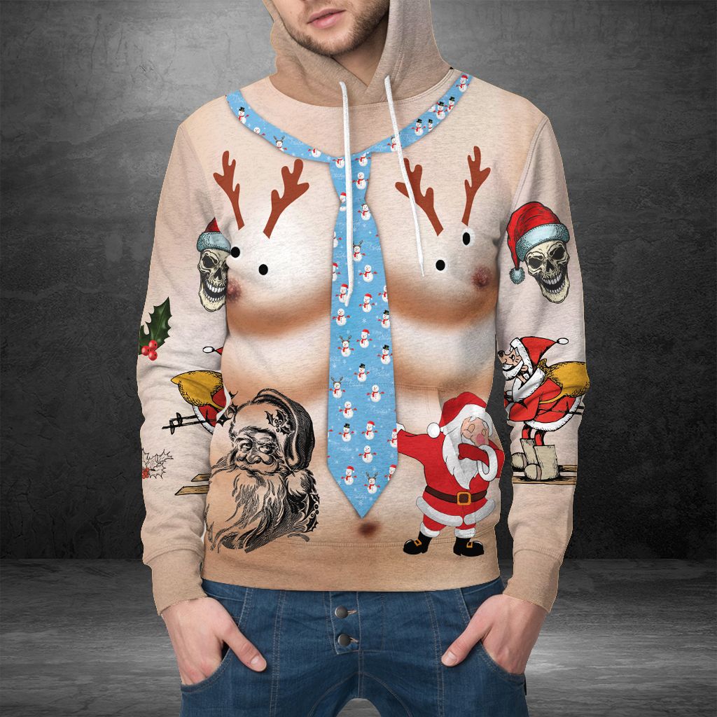 Christmas Muscle G5909 - All Over Print Unisex Hoodie