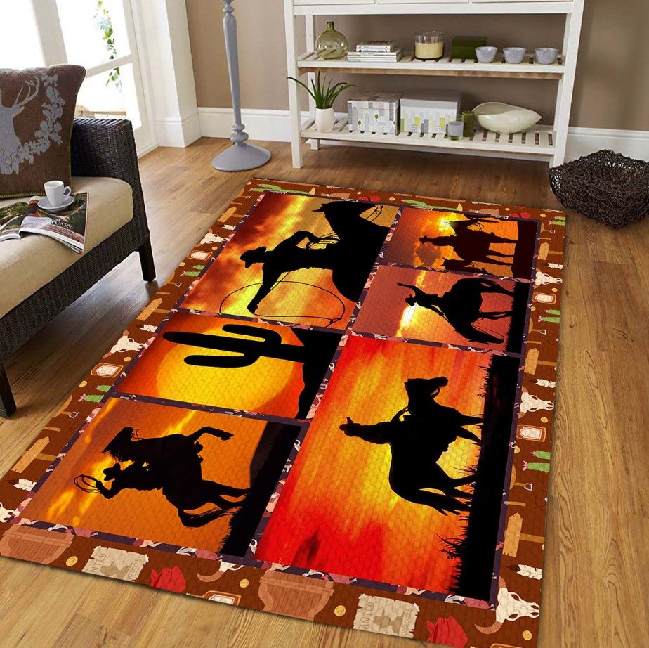 Rodeo and Sunset Halloween D0909 Rectangle Rug