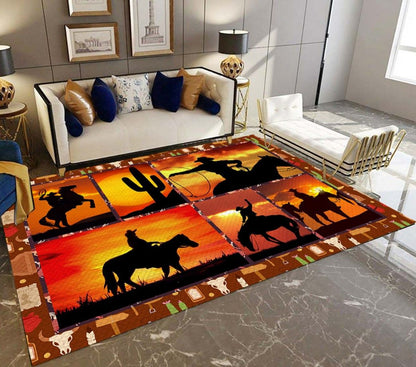 Rodeo and Sunset Halloween D0909 Rectangle Rug