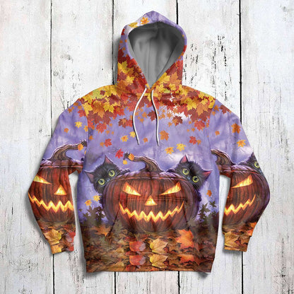 Awesome Black Cat Halloween G5910 - All Over Print Unisex Hoodie