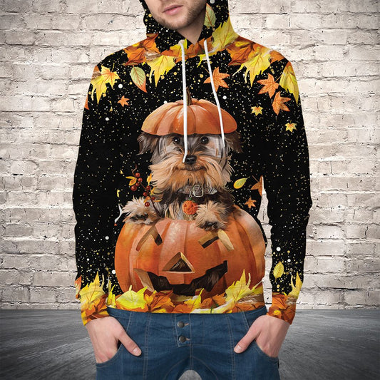 Yorkshire Terrier Fall Halloween G5910 - All Over Print Unisex Hoodie