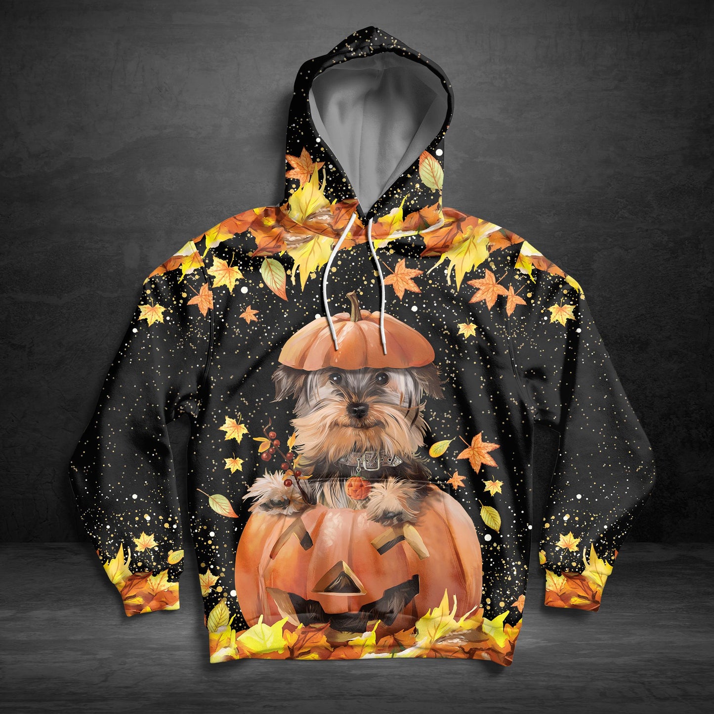 Yorkshire Terrier Fall Halloween G5910 - All Over Print Unisex Hoodie