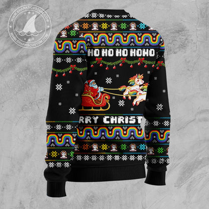 Unicorn Merry Christmas D2409 Ugly Christmas Sweater