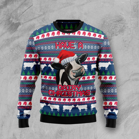 Cow Dairy Christmas T239 Ugly Christmas Sweater