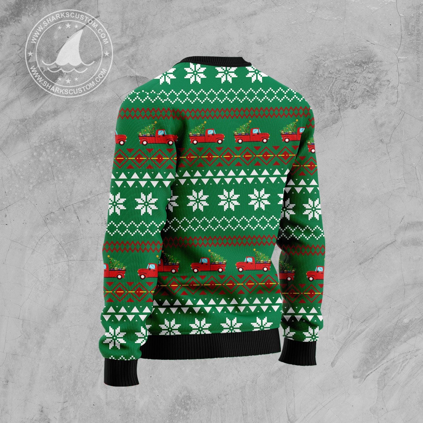 Pickup Truck HZ92309 Ugly Christmas Sweater unisex womens & mens, couples matching, friends, funny family sweater gifts (plus size available)