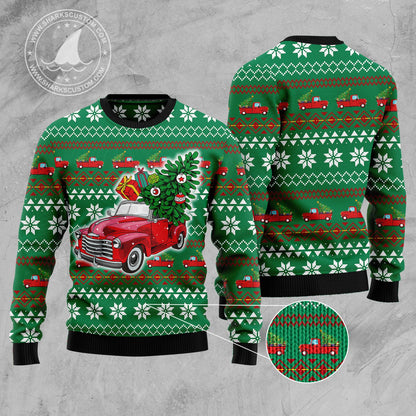 Pickup Truck HZ92309 Ugly Christmas Sweater unisex womens & mens, couples matching, friends, funny family sweater gifts (plus size available)