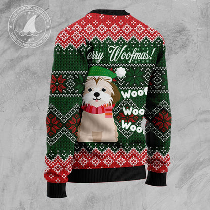 Shih Tzu Woofmas D2409 Ugly Christmas Sweater