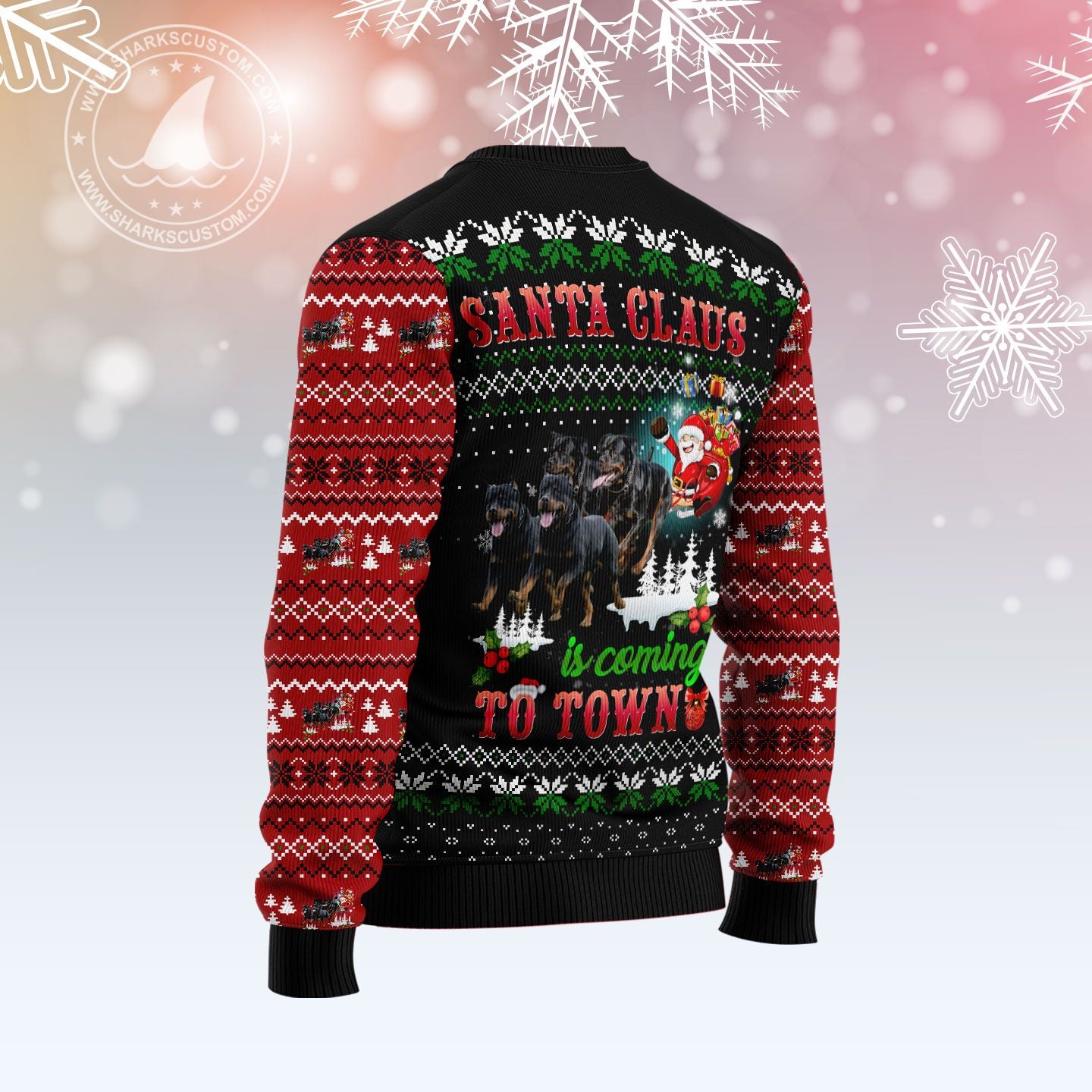 Rottweiler Town Christmas T239 Ugly Christmas Sweater