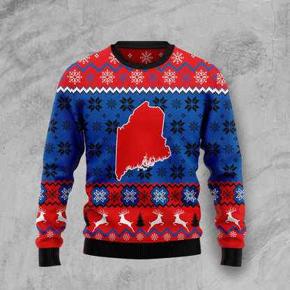 Sweet Home Maine HZ92404 Ugly Christmas Sweater