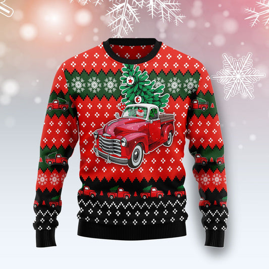 Red Truck Christmas T229 - All Over Print Ugly Christmas Sweater