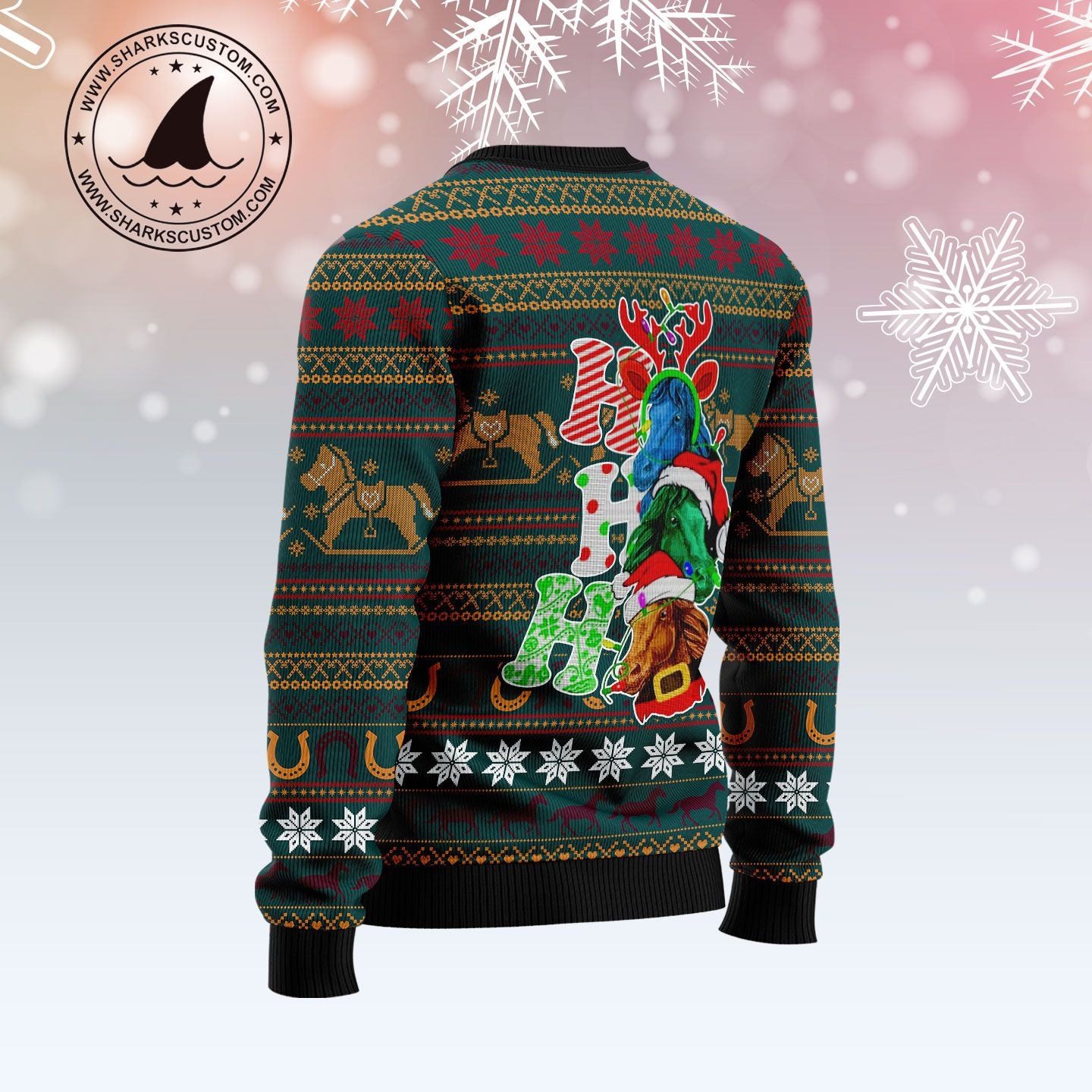 Horse Ho Ho Ho TY239 Ugly Christmas Sweater